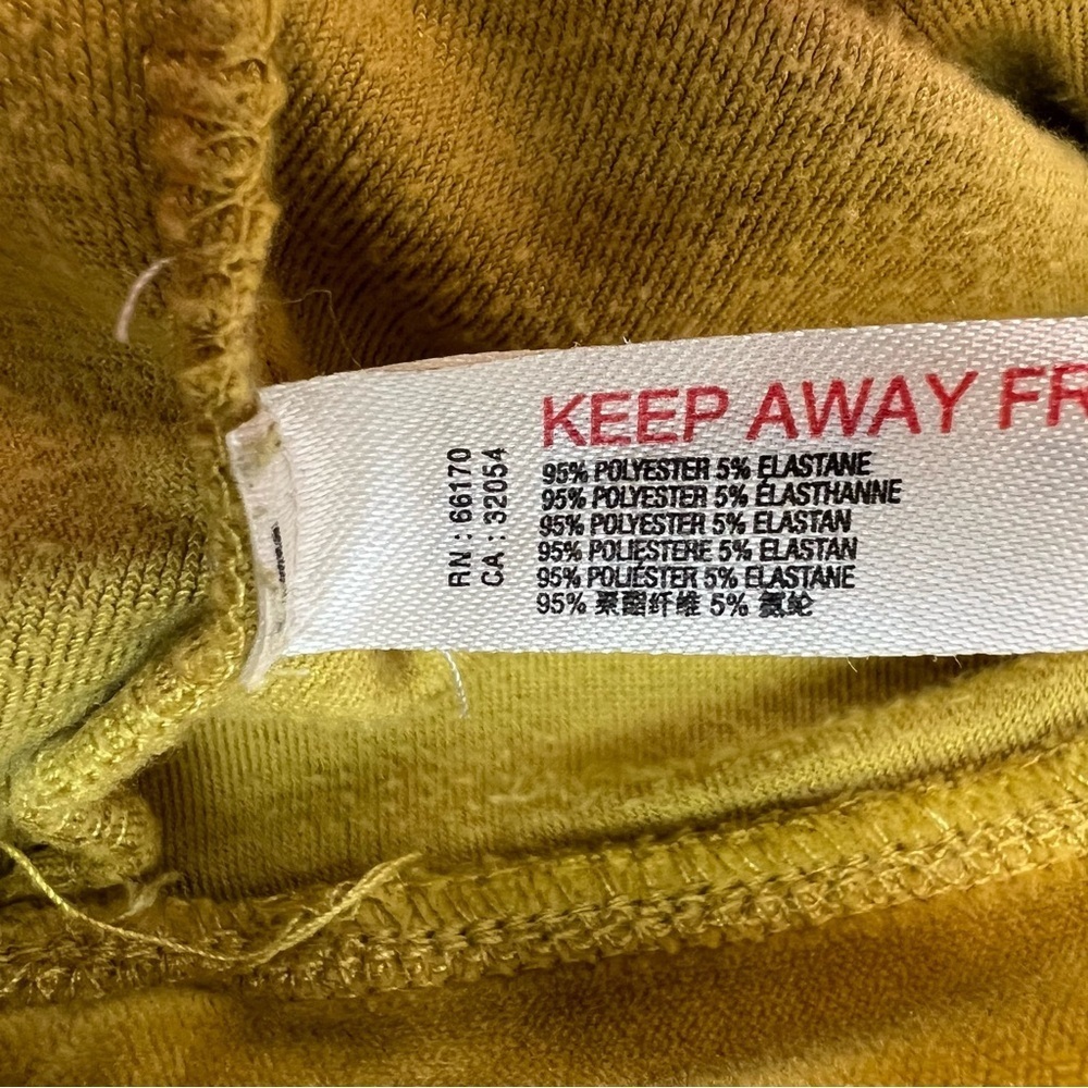 Anthropologie Saturday Sunday Mustard Yellow Velour Velvet Sweater Size Small - Picture 8 of 12